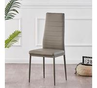 YBLANDRV Dining Chair, Faux Leather Fabric Upholstered Seats, With Metal Legs, Full Three-Dimensional Backrest, for Kitchens Bedroom Dressing Room Home (E)