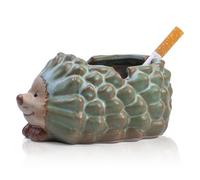 Yblenic Ashtray, Outdoor Ash tray with Cute Turtle Decor, Resin Ashtray for Cigarettes Home Office, Porch Patio Decorations Outdoor Indoor Ashtray (Hedgehog)
