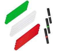 YBLXYSKD 12 Pcs Holiday Flip Wraps, White Red Green Silicone Covered Metal Strips, Wrapping Paper Roll Holder, Stabilizer Slap Bands for Storage Organization