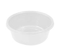 YBM HOME Round Plastic Wash Basin (Pearl White, 13")