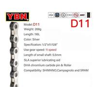 YBN Bicycle Chain 9S 10S 11S 12S Speed Compatible With Road MTB Crankset 8 9 10 11 12s Derailleur 116 Links Chain For Bike Drivetrain System(D11)