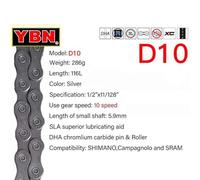 YBN Bicycle Chain 9S 10S 11S 12S Speed Compatible With Road MTB Crankset 8 9 10 11 12s Derailleur 116 Links Chain For Bike Drivetrain System(D10)