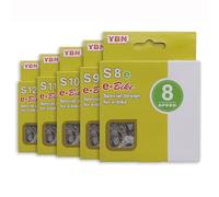 YBN E-Bike Chain 8 Speed for Mid Motor E-Bike for Bosch Bafang for Shimano Electric Bike 136links High Strength Chain,8 Speed