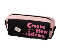 YBNKKUXKN Big Capacity Pencil Case Pouch Pen Case Retro Stationery Bag School College Office Organizer for Teens Girls Adults Student(Nero)