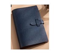 YBNKKUXKN Diary A5 Notebook Business 8.38 × 5.38 Inches Leather Thick Notepad Soft Copy Leather Buckle Journals for Work School Notebook(Blu)