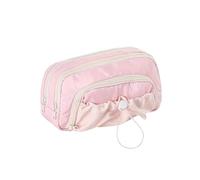 YBNKKUXKN Pen Pouch Pencil Large Capacity Pen Case with Drawstring Multi Layer Cute Stylish Pencil Case for Study Office or Travel Stationery Supplies(Rose)