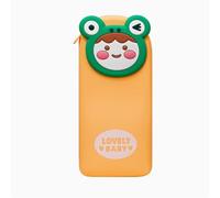YBNKKUXKN Pencil Case Silicone Pencil Pouch Large Capacity 3D Lovely Monsters Back to School Pencil Case for Teenage Boys and Girls(Gelb)