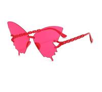 YBNKKUXKN sun glasses 2-pack Frameless Sunglasses Candy-colored Butterfly-shaped Sunglasses Suitable for Street Photography Travel Party Gifts fashion accessories(Rot)
