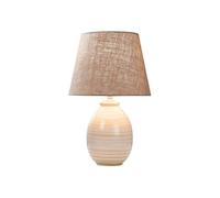 YBNKKUXKN Table Light Ceramic Modern Linen Shade Night Light Simple Bedroom Bedside Lamp Villa Clubhouse Decoration Lighting Fixture Desk Lamp