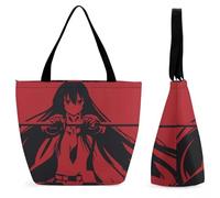 YBQLNP Anime Girl Women's Shopping Tote Bag Handbag Top Handle Shoulder Purse Bag With Zipper 28.5x18x32.5cm