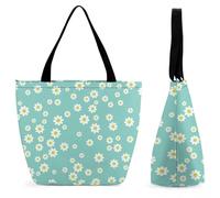 YBQLNP Little Flowers Women's Shopping Tote Bag Handbag Top Handle Shoulder Purse Bag With Zipper 28.5x18x32.5cm