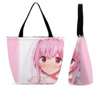 YBQLNP Shy Girl Women's Shopping Tote Bag Handbag Top Handle Shoulder Purse Bag With Zipper 28.5x18x32.5cm
