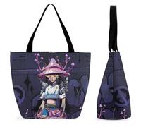 YBQLNP Surreal Girl Women's Shopping Tote Bag Handbag Top Handle Shoulder Purse Bag With Zipper 28.5x18x32.5cm
