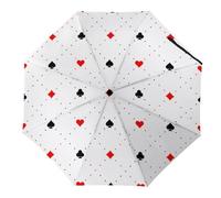 YBQLNP Travel Compact Umbrella Playing Cards Windproof Automatic Umbrella Sun Umbrella Uv Protection