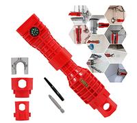 YBQSPLY Basin Wrench,24 in 1 Faucet and Sink Installer Multi Tool,Multi-Purpose Plumbing Wrench Faucet Wrench Sink Wrench Plumbers Wrench for Pipe and Tub Drain Removal Nut Wrench (24 in 1 Red)