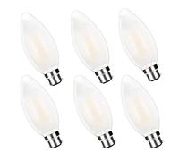 YBTOP B22 LED Bayonet Cap Bulb, 4W (Equivalent to 40W), Warm White 2700K, B22 with Bayonet Base (Dimmable) 400 Lumen Edison Candle Energy Saving Lightbulbs,6-Pack