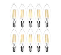 YBTOP E14 LED Light Bulbs, Small Screw LED Bulbs, 4W (40W Equivalent), 2700K Warm White, 400Lumen, Energy Saving Edison Screw Bulbs (10)