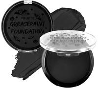 YBUETE Black Cream Foundation Face Body Painting, Professional Waterproof Oil Based Black Face Paint for Halloween SFX Skeleton Joker Zombie Vampire Cosplay Makeup Adult Cosplay Costume Party