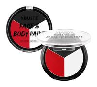 YBUETE Black Red White Oil-Based Body Paint Palette, Waterproof Full Coverage SFX Makeup for Adult Halloween Cosplay Clown & Vampire Looks, Non-Toxic Face Paint for Theater Performance Costume Party