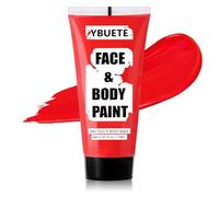 YBUETE Devil Red Water Based Face Body Paint, 2.37 OZ Large Tube Full Coverage Face Paint for Cosplay Joker Vampire Spiderman, Washable Red Body Painting Cream for Adult Carnival Halloween SFX Makeup