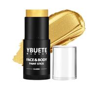 YBUETE Gold Face Body Painting Stick, Professional Gold Full-coverage Cream Face Paint for Halloween SFX Cosplay Makeup, Washable Eye Body Stick for Adult Costume Party