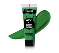YBUETE Green Face Body Paint, Professional Paint for Halloween Cosplay Costume Party, Full-coverage Multi-Color Cream Makeup Blendable Body Painting for Adults Halloween Cosplay SFX Makeup Paint