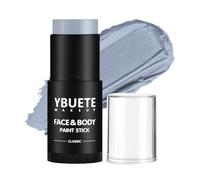 YBUETE Grey Face Body Painting Stick, Professional Grey Full-coverage Cream Face Paint for Halloween SFX Zombie Grayscale Cosplay Makeup, Washable Eye Body Stick for Adult Costume Party