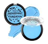 YBUETE Light Blue Cream Face Body Painting Foundation, Professional Full-coverage Oil Based Blue Face Paint Halloween SFX Sally Corpse Bride Cosplay Makeup for Adult Carnival & Stage Performance