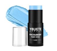 YBUETE Light Blue Face Body Painting Stick, Professional Light Blue Full-coverage Cream Face Paint for Halloween SFX Avatar Corpse Bride Cosplay Makeup, Washable Eye Body Stick for Adult Costume Party