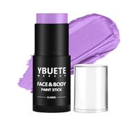 YBUETE Light Purple Face Body Painting Stick, Full-coverage Cream Lavender Purple Face Paint for Halloween SFX Makeup Ursula Costume Party, Washable Bright Eye Stick Art for Adult Festival Carnival