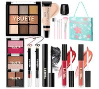 YBUETE Makeup Kit for Teens Girls Women, Travel Makeup Kit,Portable Makeup Present Set for Beginners & Professionals, Cosmetic Bundle Include Foundation Eyeshadow Palette Lipstick Eyeliner Mascara