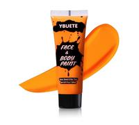 YBUETE Orange Face Body Paint, Professional Paint for Halloween Cosplay Costume Party, Full-coverage Multi-Color Cream Makeup Blendable Body Painting for Adults Halloween Cosplay SFX Makeup Paint