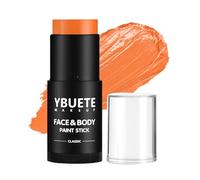 YBUETE Orange Oil Based Face Body Paint Stick for Halloween Cosplay Makeup | Non-toxic Full-coverage, for Costumes Tiger Pumpkin Cheetah Joker Makeup, Waterproof Cream Orange Body Paint for Adults