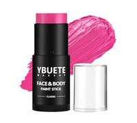 YBUETE Pink Oil Based Face Body Paint Stick, Non-toxic Full-coverage Face Painting for Skull Clown Makeup Halloween Cosplay Makeup, Waterproof Cream Pink Body Painting for Adults