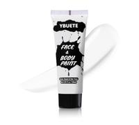YBUETE White Face Body Paint, Professional Paint for Halloween Cosplay Costume Party, Full-coverage Multi-Color Cream Makeup Blendable Body Painting for Adults Halloween Cosplay SFX Makeup Paint