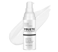YBUETE White Liquid Foundation for Halloween Goth Makeup,Professional Waterproof Full Coverage White Foundation for SFX Skeleton Ghost Zombie Clown Cosplay Makeup Face Paint for Adult Halloween Party
