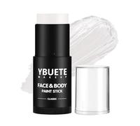 YBUETE White Oil Based Face Body Paint Stick, Non-toxic Full-coverage Face Painting for Halloween Cosplay Joker Zombie Vampire Skeleton Clown Makeup, Waterproof Cream White Body Painting for Adults
