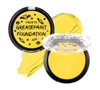 YBUETE Yellow Cream Face Body Painting Foundation, Professional Full-coverage Oil Based Yellow Face Paint Halloween SFX for Clown Skeleton Lion Tiger Adult Costume Party & Stage Performance