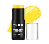 YBUETE Yellow Oil Based Face Body Paint Stick, Non-toxic Full-coverage Face Painting for Halloween Lion Tiger Minions Stage Zombie Cosplay SFX Makeup, Waterproof Cream Yellow Body Painting for Adults