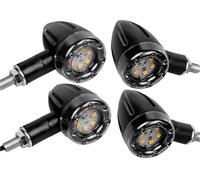 YBVDCXP Motorcycle Indicators Motorcycle Bike Amber + Red Turn Signal Brake Stop Light Blinker Indicator Bulbs 12V 13 7.5 * 6 * 3.5cm for 4Pcs
