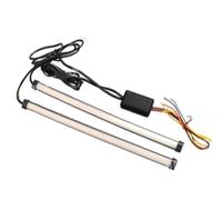 YBVDCXP Motorcycle Indicators Motorcycle Tail Light Strip,DRLs/Brake Red & Turn Signal Amber 3-in-1 Fuctions Flexible for 2pcs 11.8''