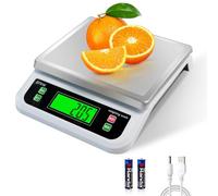 YBVXYV kitchen scales 40kg Stainless Steel with Tare & 6 Units LCD Display