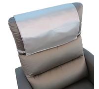 YBWYDH 1Pcs Satin with Elastic Straps Couch Recliner Headrest Cover - Silky Protector for Hair Protection Chair Covers Furniture Leather Sofa Protector-Faux Recliners Chair Non Slip Slipcovers（Grey）