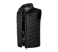 YBWZH USB Heated Vest 11 Heating Areas Quilted Sleeveless Jacket with 3 Temperature Settings Unisex Winter Warming Gilet Black Size XS