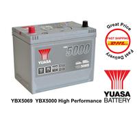 YBX5069 YBX5000 Silver High Performance Yuasa Battery 12V 75Ah 650A