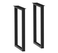 YBZJTGDvc Table Leg Adjustable Black Metal Table Legs for Easy Assembly, 19" Height x 24" Width, Perfect for Coffee Tables, Living Room Furniture, Includes Mounting Screws.