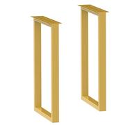 YBZJTGDvc Table Leg Gold Metal Table Legs Frame with Mounting Screws, Adjustable Feet, Easy Assembly for Coffee Table, Living Room Furniture - 50x100cm Modern Design