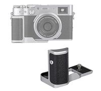 YC Onion Metal Handle L Holder Anti-Slip Holder for Fujifilm X100V Camera Battery Compartment Opening Silver