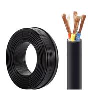 YC Rubber Insulated Power Cable, Soft & Durable,Pure Copper Wire, For Construction Site, Electric Equipment, Agricultural Use(45ft,6mm2-4c)