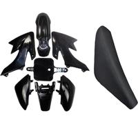 YC Yier Black Plastics Kit with Black Seat for CRF50 XR50, Chinese 50cc 70cc 90cc 110cc 125cc SSR Coolster Taotao Dirt Pit Bike,Fenders Fairings Replacement Plastic with Seat